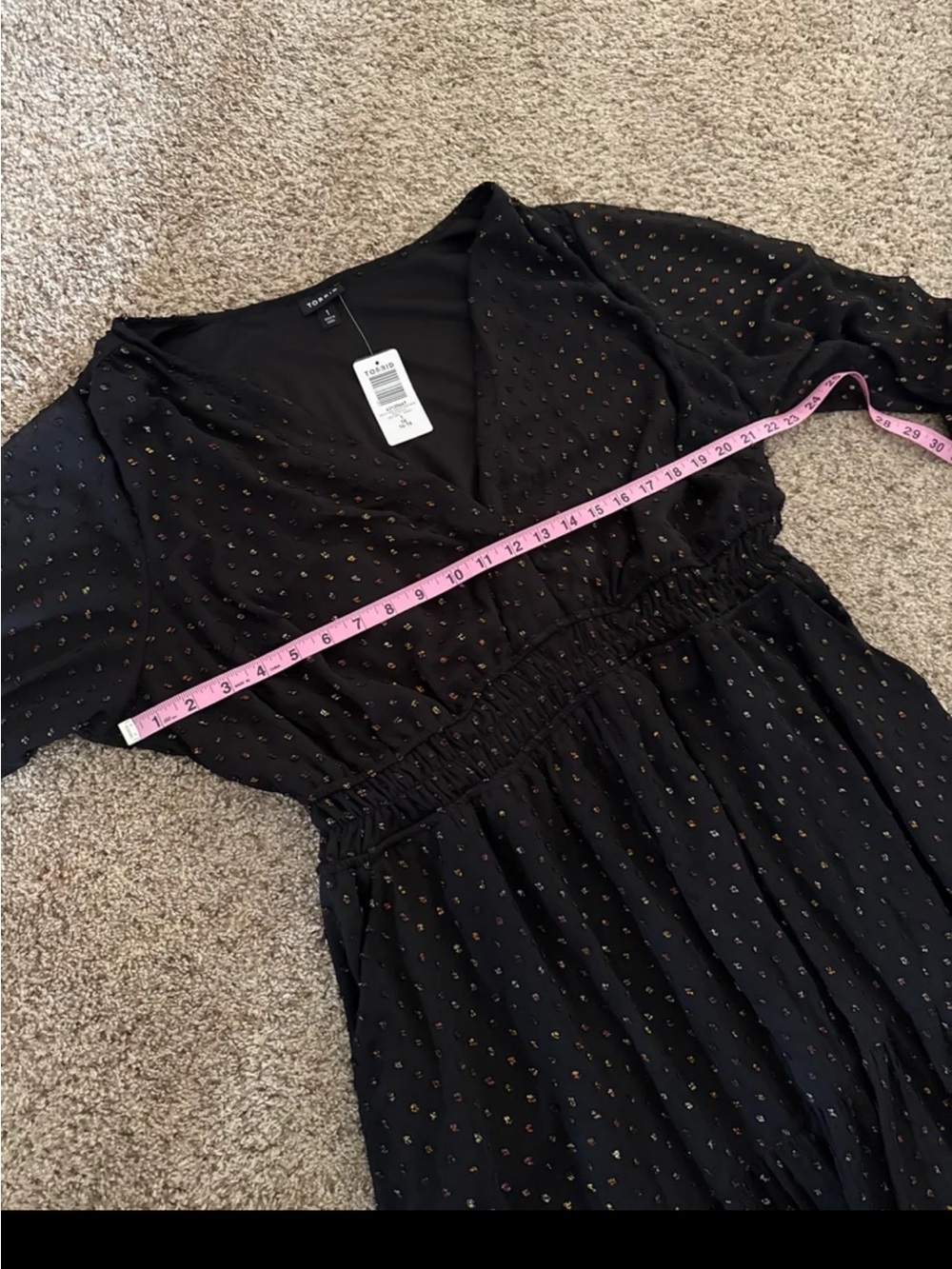 NWT TORRID Y-Neck Polka Dot Maxi Dress size 1 or 1XL - Picture 10 of 12